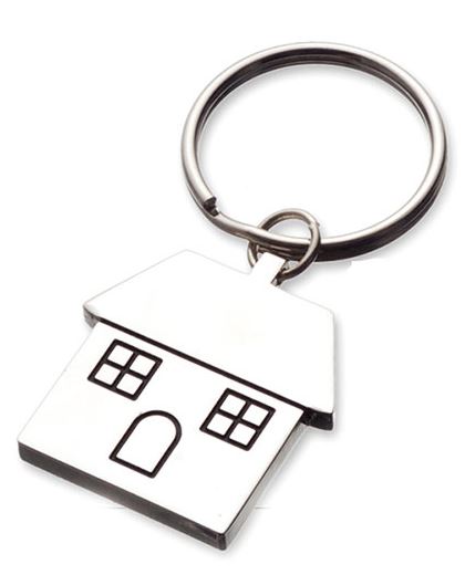 House Metal Keychain