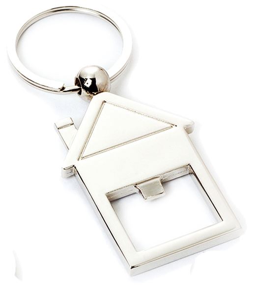 House Shaped Bottle Opener Keychain