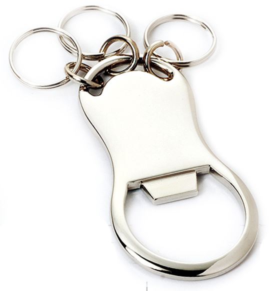 Metal Keyring with Bottle Opener