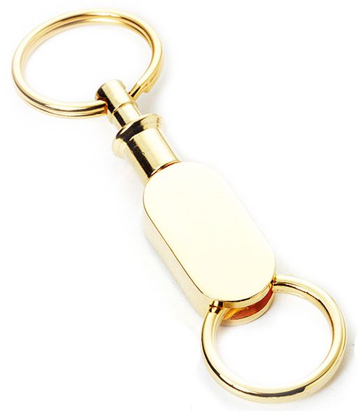 Double Ring Metal Keychain