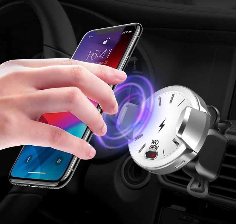 Car Clamp Mount Fast Wireless Qi-Charger MUV5