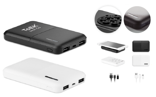 WIRELESS CHARGER & SMALL POCKET POWER BANK 5,000 mAh in ABS